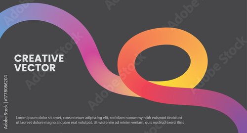 Fluid Color Swirl, Dynamic Color Gradient – Abstract Wave Lines and Flowing Ribbon Vector Shape