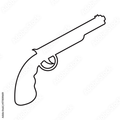 Handgun Weapon Outline