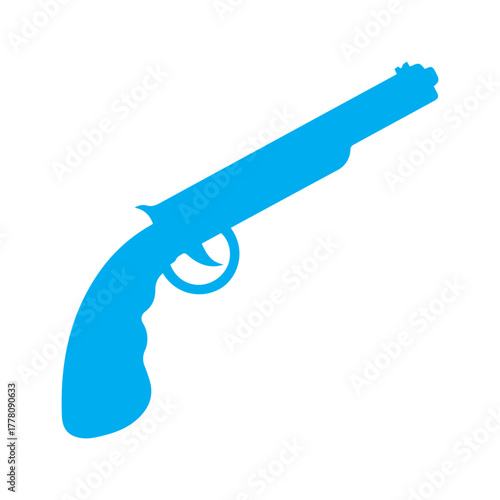 Blue Silhouette Pistol