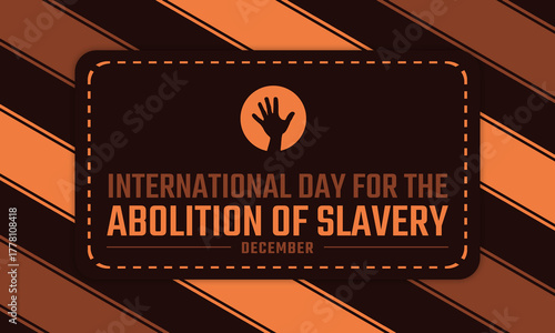 фотографія International day for the abolition of slavery december hand freedom human right