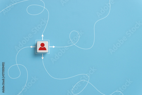 Choosing the right path to follow. Decision making in business. Right decisions and way to success. Alternative options to take action.