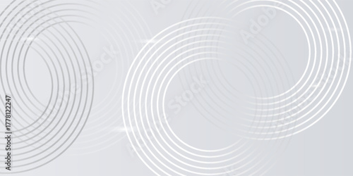 A modern abstract design with a pattern of intersecting, layered circles, creating a dynamic and elegant impression