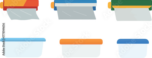 Food Storage Container Collection with Dispenser for Kitchen Organization and Freshness Preservation Illustration