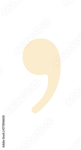 A single light yellow comma symbol.