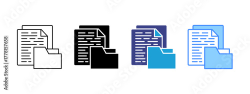 File Collection icon set multiple style collection