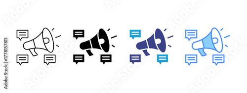 Marketing  Collection icon set multiple style collection