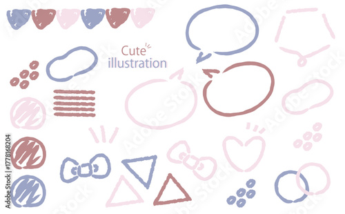 手描きのかわいいくてゆるいアイコンセット