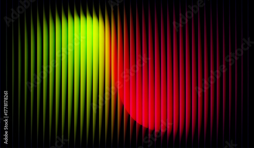 Vibrant abstract background featuring glowing gradient colors with soft transitions and vertical stripe patterns. Modern digital artwork suitable for creative design, wallpapers, branding, posters etc