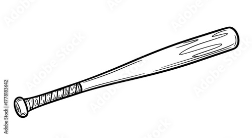 Baseball Bat Illustration: Ready for the Game with Style