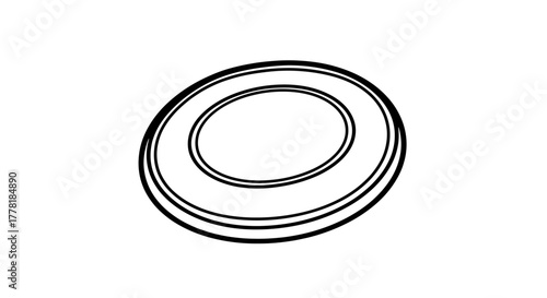 Minimalist donut illustration with bold outlines against clean white backdrop