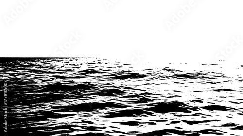 Ocean wave pattern on black background