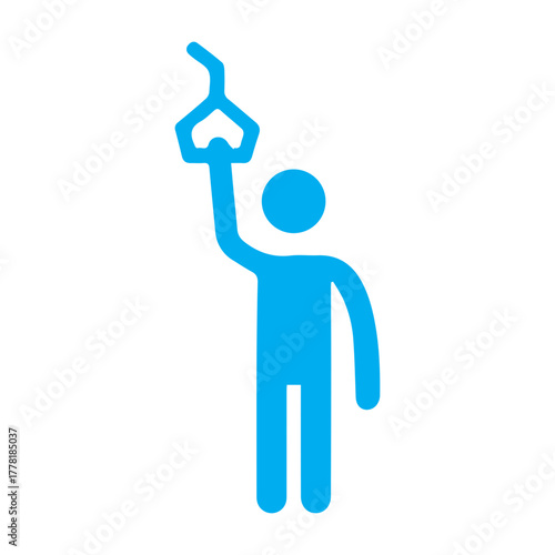 Person holding handrail