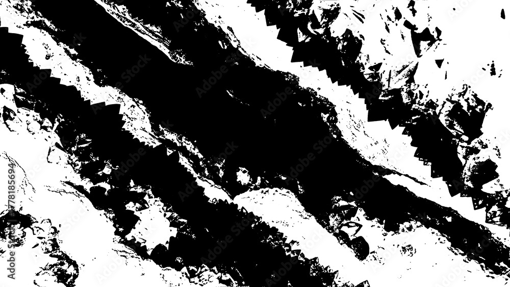 Fototapeta premium Abstract black and white textured background with rough edges