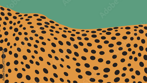 Photography abstract_animal_print_green_orange_background_vector
