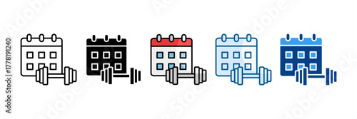 Calendar Icon Set Multiple Style Collection