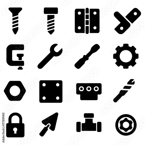 Tool Assortment: A detailed shot showcasing a collection of essential tools, each meticulously arranged to highlight their purpose. Focus on these simple objects and a minimalist view.