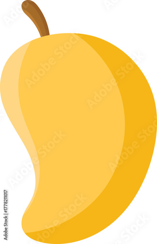 Fresh Yellow Mango Fruit Illustration