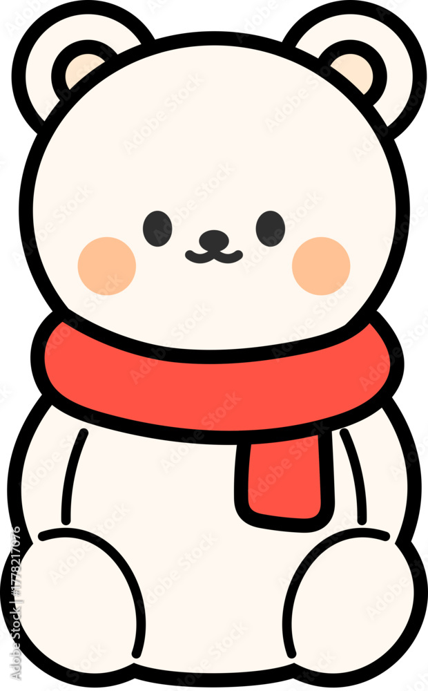 Fototapeta premium Sitting Cute Christmas Character