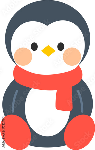 Sitting Cute Christmas Character