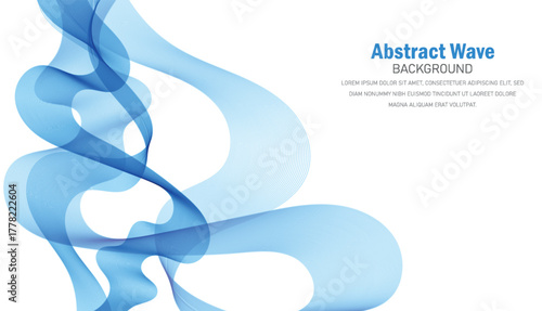 Smooth blue wave patterns create an abstract and elegant visual.