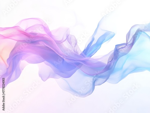 Abstract Flowing Silk Fabric in Pastel Colors