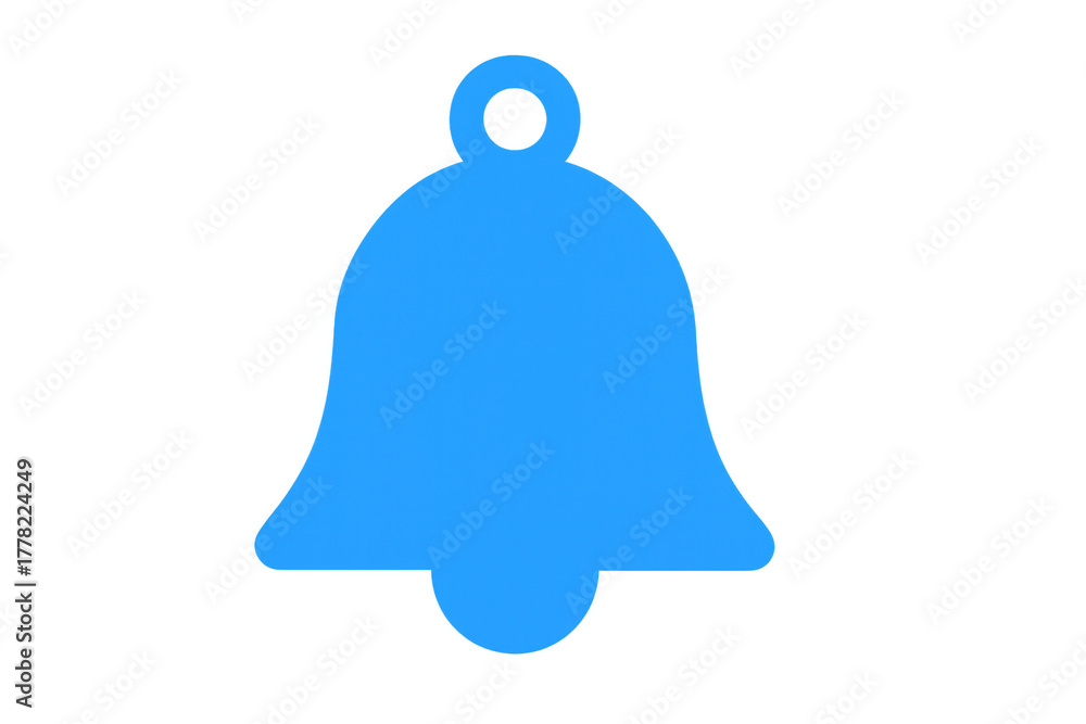 Obraz premium Blue bell icon, symbolizing notification, alert, reminder, and communication for app push messages or social media updates