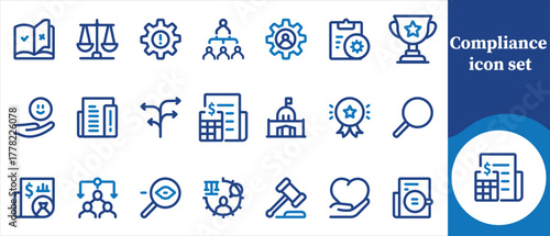 Consent icon set, support, patent, privacy, training, distribution, inventory, retail, icon set, financing, client, trademark, profit, renewal, store, master, marketing and more