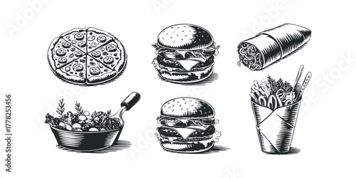 Hand Drawn Fast Food Collection