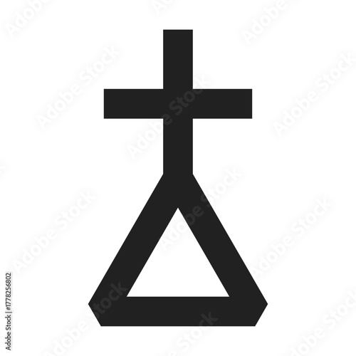 phosphorus alchemy line icon – geometric mystical design