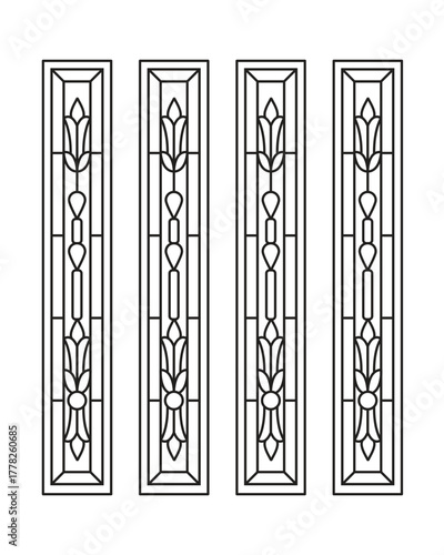 stained glass art design line windows