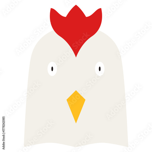 chicken head illustration