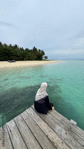 Peaceful Moment by the Tropical Beach