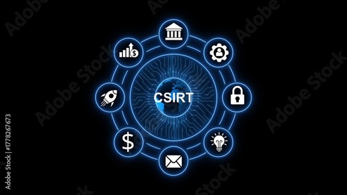 CSIRT Computer Security Incident Response Team Globe Network Icons CSIRT