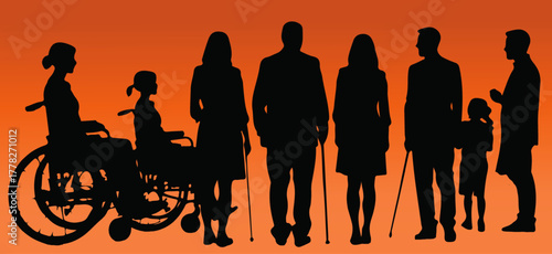 Disabled person silhouette