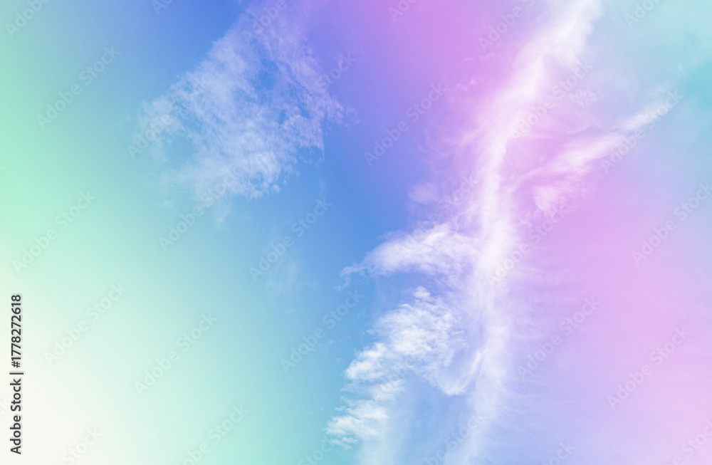 Naklejka premium Beautiful multi-colored pastel background and light flare.