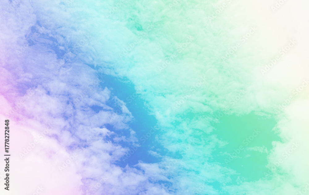 Naklejka premium Beautiful multi-colored pastel background and light flare.