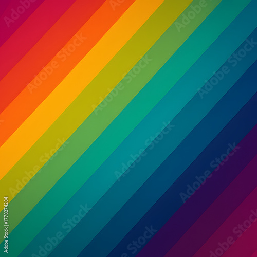 Diagonal rainbow stripes background