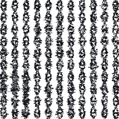 Noisy, dirty texture in the form of vertical chains.