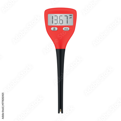 Portable pH tester measuring acidity levels in water and soil environments for various applications