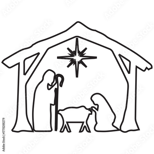 Nativity Scene Icon