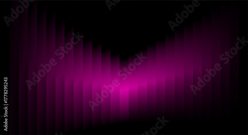 Abstract glowing magenta heart shape formed by digital pixels on black background