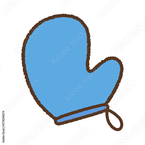 手書き風の単品アイコンイラスト　調理手袋