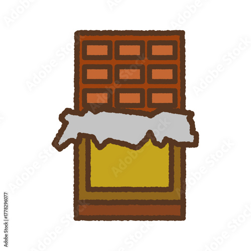 手書き風の単品アイコンイラスト　チョコレート