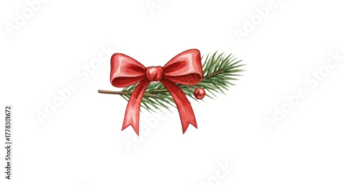 red bow on a white background