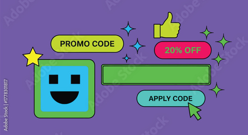 Promo code discount sale offer coupon marketing promotion vector art vector