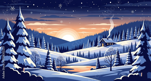 winter mountain landscape