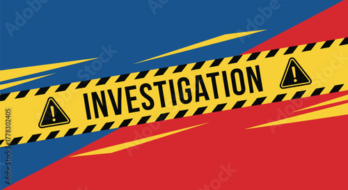 Investigation crime scene tape vector graphic background design vector