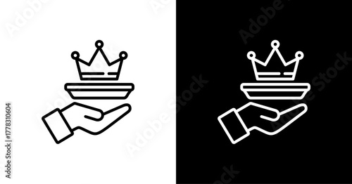 Premium Service  White Icon Set Design