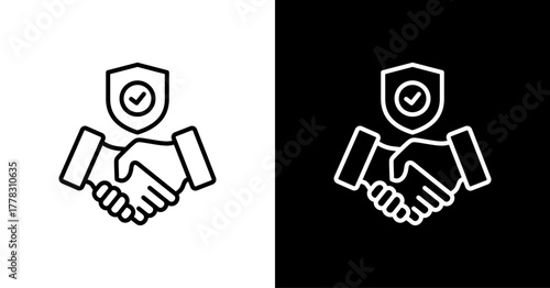 Trusted Quality  White Icon Set Design