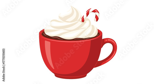 Warm Winter Drink Vector Illustration